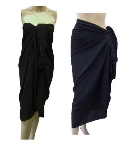 Blue Pink Purple Navy inc Plain Black Long Sarong // Wrap // Beach Cover Up