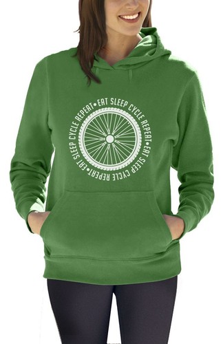 Cycling Bike Cool Women Hoodie Gift Idea Eat Sleep Cycle Repeat