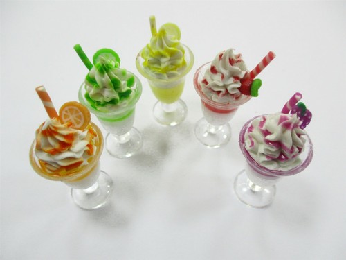 Dollhouse Miniature Food 5 Ice Cream Beverage Dollhouse Food Accessories 14835