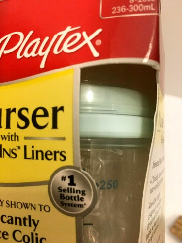 CAP 5 LINERS J 8-10 OZ BOTTLE SILICONE NIPPLE VTG PLATEX NURSER BRAND NOS