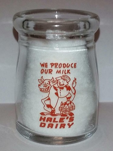 Glass Creamer Bottle Very Nice Hales Dairy 3//4 oz
