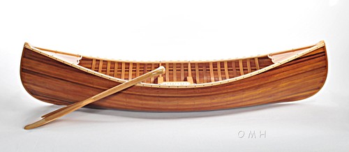 Display Cedar Strip Built Canoe 6/' Small Wooden Model Boat Flat Matte Finish New