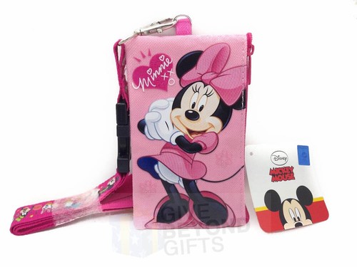 Disney Mickey /& Minnie Set of 2 Lanyard ID Ticket Badge Key Chain Holder Wallet