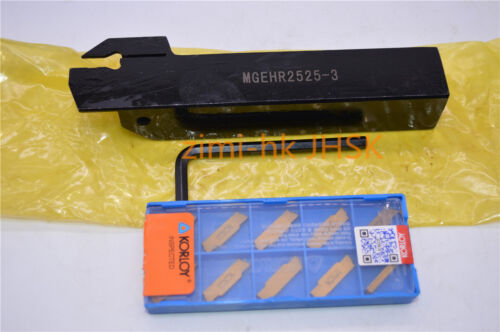 MGEHR2525-3 Holder Boring Bar Lathe Cut Grooving 3mm wide CNC MGMN300-M 10pcs