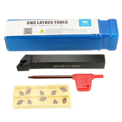 10x DCMT0702 Wendeplatten SDJCR1212H07 Bohrstange Drehmeißel Wendeplattenhalter