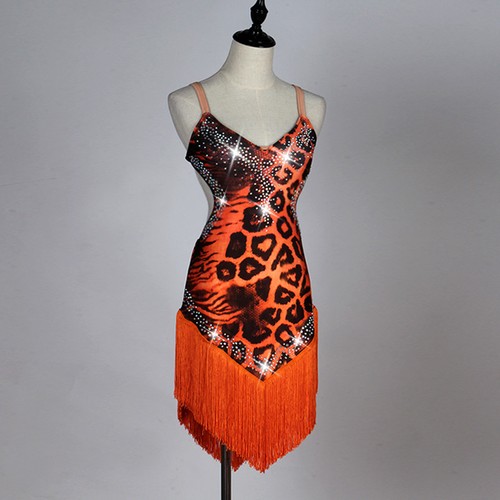 Latin Dance Dress Salsa Tango Cha cha Ballroom Velvet Competition Dress FM264