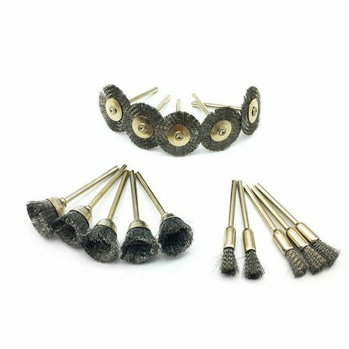 15X Polissage Brosse Métallique Crayon Coupe Brosse Tige Outil Rotatif Pour Perceuse Rouille Weld