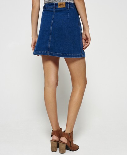 Superdry Womens A-Line Denim Mini Skirt