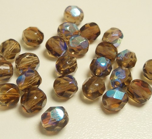 90 Preciosa rodé perles 6 mm Feu Poli À Facettes Marron Perle À faire soi-même x281#3