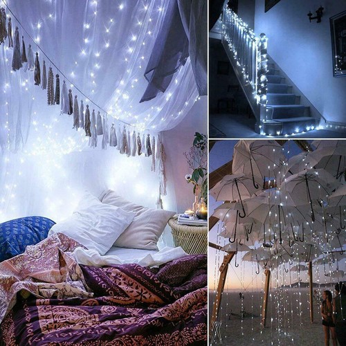 16//33//66ft Copper Wire RGB Fairy String LED Light with Remote Control Xmas Decor