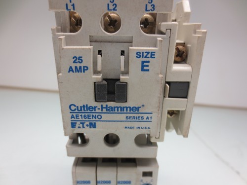 CUTLER HAMMER AE16ENO 25 AMP SIZE E CONTACTOR WITH C306DN3 AND C320KGS3