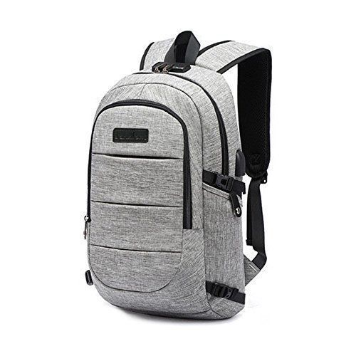 Mochila Para Laptop Bolsa De Computadora Portátil 17/" Anti-Robo Impermeable Gri