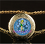 Fairy Colorés PHOTO cabochon verre placage Or Médaillon Collier Pendentif