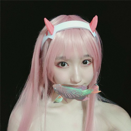 DARLING In The FRANXX Zero Two 02 Devil Horn Hairband Headband Cosplay Props New