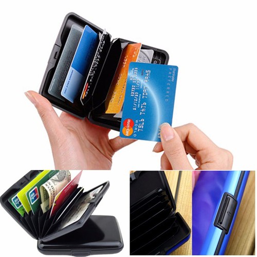 Waterproof Case Box Business ID Credit Card Wallet Holder Aluminum Metal Pocket