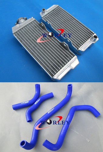 L/&R For HONDA ATC250R ATC 250R ATC250 R 1985 1986 Aluminum Radiator BLUE Hose