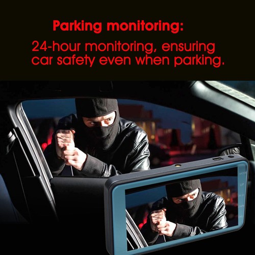 4/'/' Dual Lens HD 1080P 170° Car DVR Dash Cam G-sensor Recorder Rearview Camera