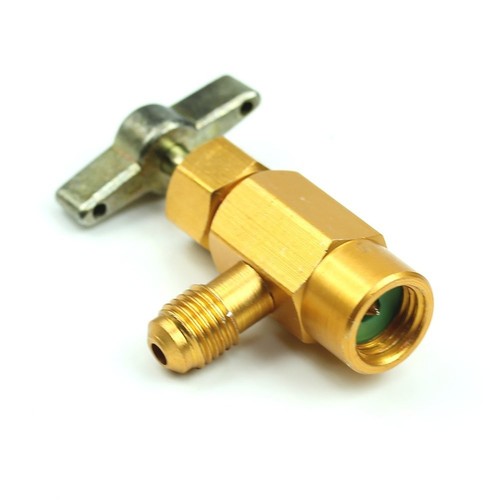 Can Dispensing R-134a R-134 AC Refrigerant Brass 1//2/" ACME Thread Valve Tool
