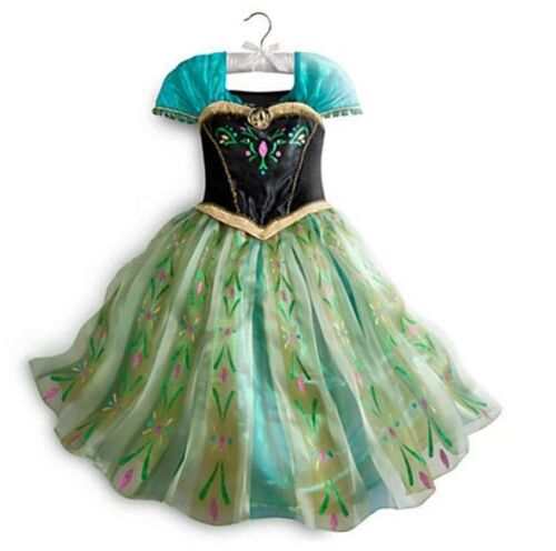 New Girls Disney Frozen Princess Anna Costume Birthday Party Dress Size 6.7