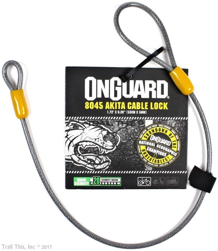 OnGuard Akita Cable 21/" x 5mm Bicycle Saddle Seat Cinch-Loop Lock Cable