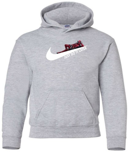 Just Do It Later Hoodie Funny Lazy Deadpool Nike Parody Gift Men Sweatshirt Top