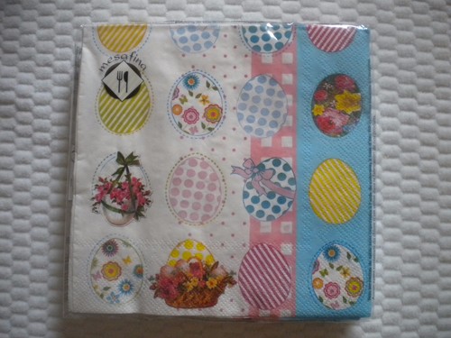 Mesafina Brand Paper Cocktail Napkins 20 count EASTER EGG Theme Germany