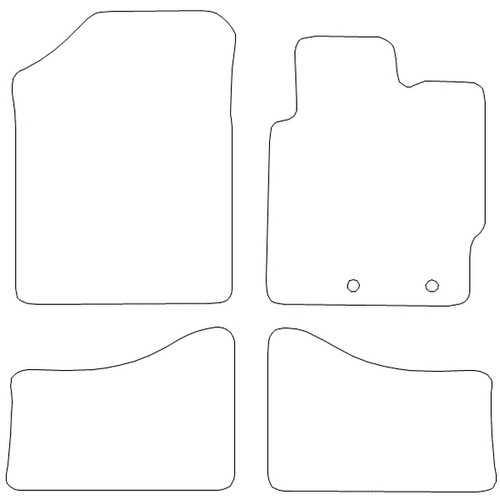 Tailored Floor Mats Set to fit Toyota Yaris Mk3 Hybrid 11-19 Premier Grey Carpet