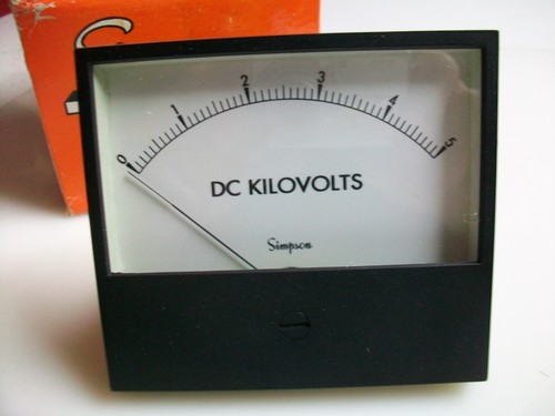 PANEL METER SIMPSON LARGE 0-5 Kv Dc