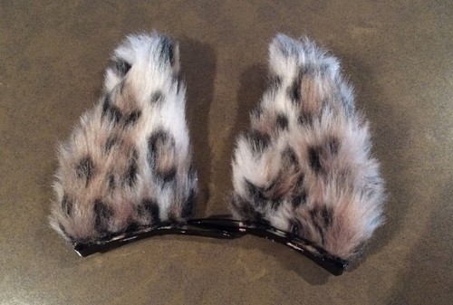 LOVELESS Cat Kitty Cosplay Halloween Party Leopard Ears w// Hair Head Clips