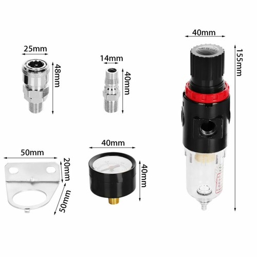 1//4/"Druckluftregler Druckminderer Mit Filter-Und-Manometer Und Wasserabscheider