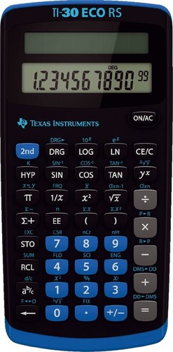 10 solarb Stellen Schulrechner Texas Instruments TI-30 ECO RS Schwarz Display