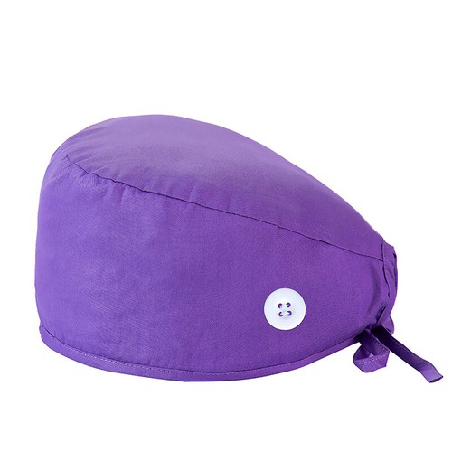 Unisex Nurse Doctor Hat Surgical Scrub Cap Floral Baotou Buckle Pure Cotton Caps