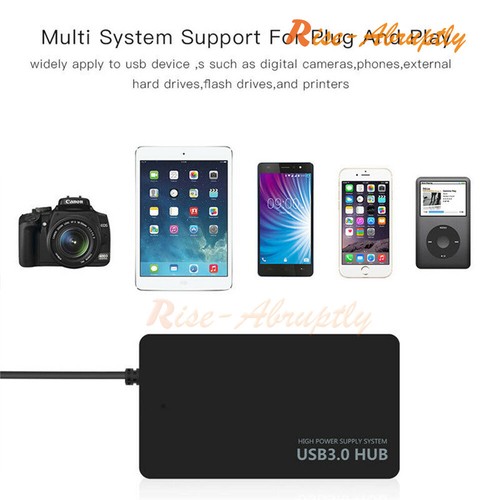 High Speed 4 Port USB HUB 3.0 Multi Splitter Expansion Desktop PC Laptop Adapter