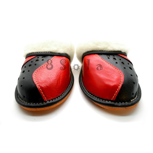 7 8 KZ1 100/% Genuine Leather Warm Women/'s Ladie/'s Slippers 3 6 4 5