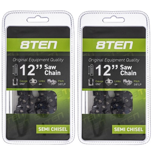Details about / 2 Pack Chainsaw Chain 3//8/" 0.050 Semi Chisel 44 DL for 12/" Stihl MS 193 T MS 200