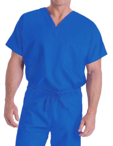 7502 FREE SHIPPING! Landau Unisex Tall Short Sleeve V-Neck Scrub Top