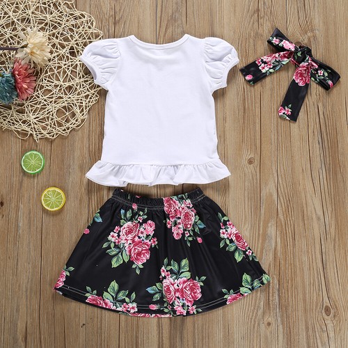 Family Matching Floral Dress Outfit Big/&Little Sister Print Baby Girls 0-4T