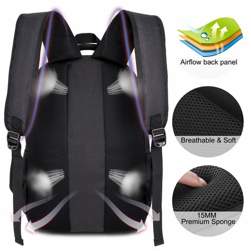 A-schwarz Rucksack Herren Damen Schulrucksack Jungen Teenager Laptop Rucksack
