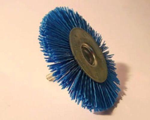 5x Schleifbürste D 100 x10 Schaft 6mm Silizumcarbid SiC K180 Schleifnylon U=4500