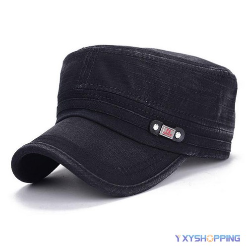 Mens Ladies Classic Army Cap Military Cadet Trucker Peaked Urban Hat Adjustable