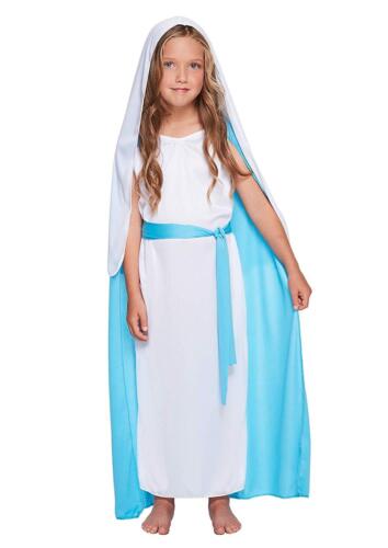 GIRLS MARY NEW CHRISTMAS FANCY DRESS FESTIVE NATIVITY SCHOOL PLAY 4-12 YEARS