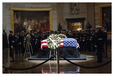 Gerald Ford State Funeral Casket In Capitol Rotunda 8x12 Silver Halide Photo