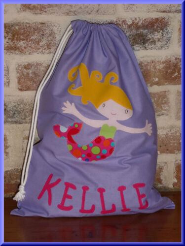 PERSONALISED LIBRARY BAG //TOY BAG MERMAID