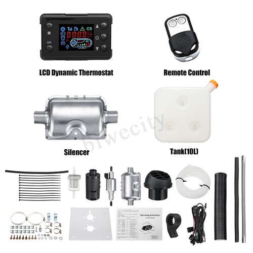 12V 8KW Air Diesel Heater LCD Switch Remote 8000W For Trucks Car Boat Trailers
