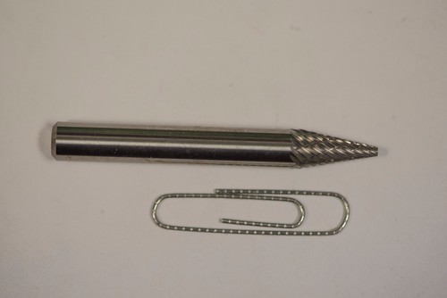 SM1D Pointed Cone Shape Carbide Burr Bur Cutting Tool Die Grinder Bit 1//4/" NEW