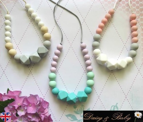 Teething necklace teether sensory chew baby wearing autism BPA free ICECREAM GEO