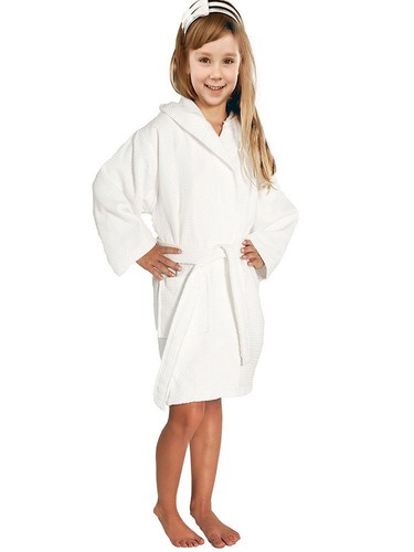 100/% Cotton Waffle Bathrobe Girls Boys Cotton Waffle Hooded Robe Unisex Cover Up