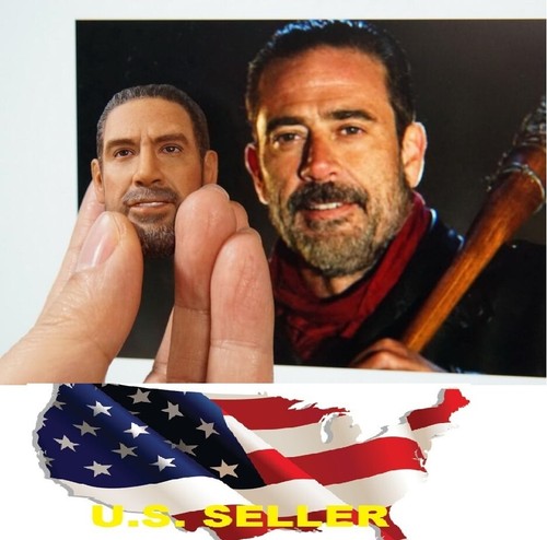 1//6 negan Head The Walking Dead Jeffrey Dean Morgan pour HOT TOYS PHICEN USA