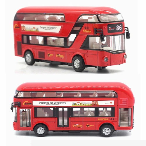 Double-Decker Bus Model Toy Vehicle Car Kids Xmas Birthday Gift W// Sound /& Light