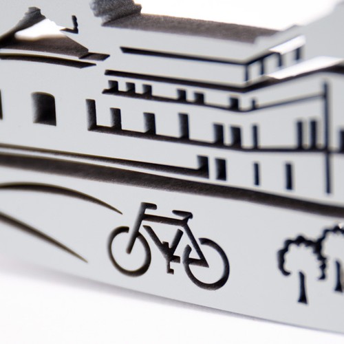 KLEINLAUT 3D-Skyline /"Münster/" aus Holz 32 Farben Geschenk Geburtstag Stadt City